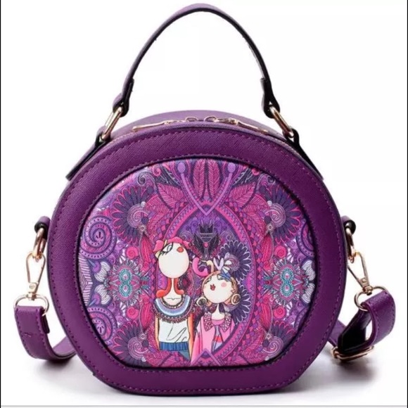 Mabroka Handbags - Purple crossbody PU Leather  bag